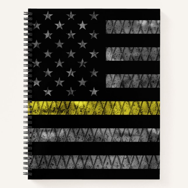 Dispatcher Thin Yellow Line Flag Notebook (Front)