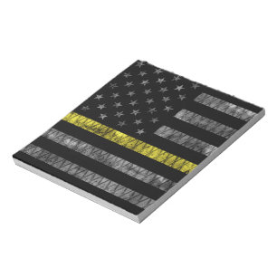 Dispatcher Thin Yellow Line Flag Notepad