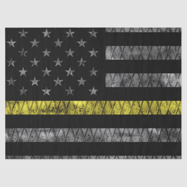 Dispatcher Thin Yellow Line Flag Tissue Paper (Front)