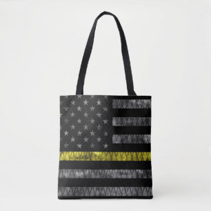 Dispatcher Thin Yellow Line Flag Tote Bag