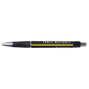 Dispatcher Thin Yellow Line Monogrammed Pen