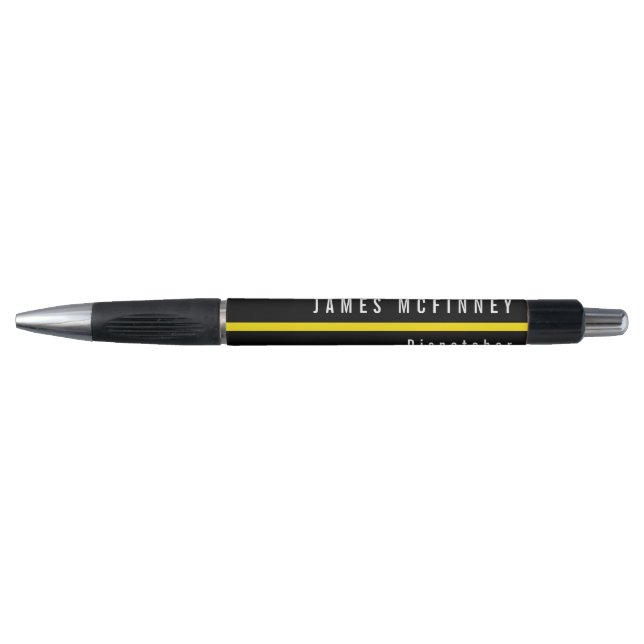 Dispatcher Thin Yellow Line Monogrammed Pen (Front)