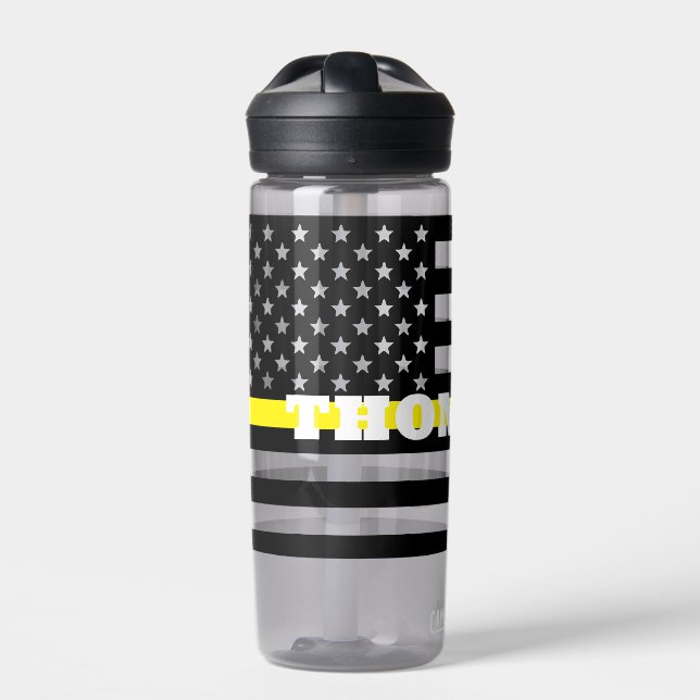Dispatcher Thin Yellow Line Water Bottle (Front)