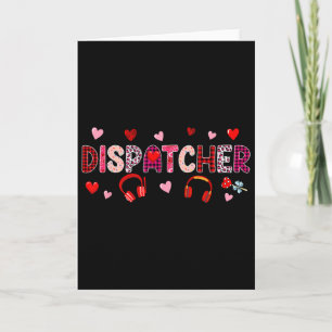 Dispatcher Tools Valentine's Day Leopard Cute Hear Card