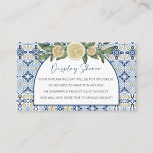 Display Baby Shower, Unwrapped Italian Theme Mini  Enclosure Card