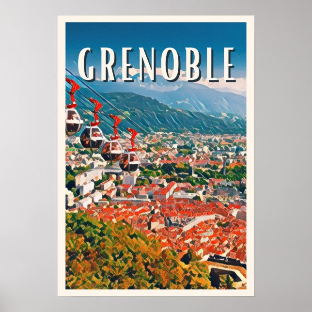 Display Grenoble Photo Vintage Poster (Front)