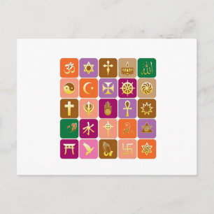 DISPLAY only :Decorative Religious ICONS Postcard