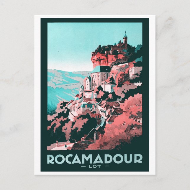 Display Rocamadour - Vintage Postcard (Front)