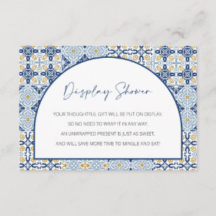 Display Shower, Capri Baby Shower, Italian Theme Enclosure Card