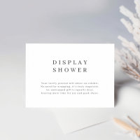 Display Shower Clean Simple Bridal Shower