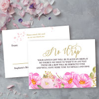 Display Shower Gold Calligraphy Pink Floral