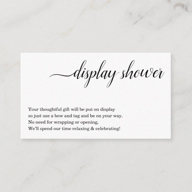 Display Shower Insert for Invitation (Front)