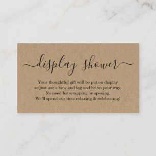 Display Shower Insert for Invitation Rustic Kraft