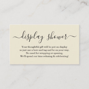 Display Shower Insert for Invitation - Simple