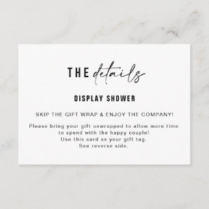 Display Shower Insert & Gift Tag Medium