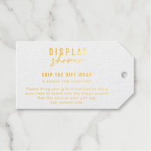 Display Shower Inserts & Gift Tags with Foil