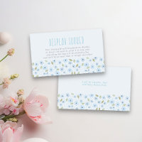 Display Shower No Wrap Poem Blue Ditsy Flower