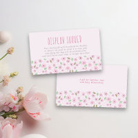 Display Shower No Wrap Poem Pink Ditsy Flower