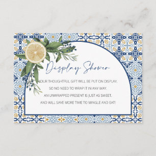 Display Shower, Unwrapped Citrus Italian Theme Enclosure Card