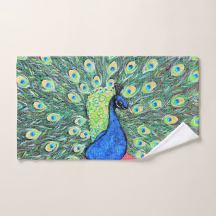 Displaying Peacock Painting Bath Towel Set