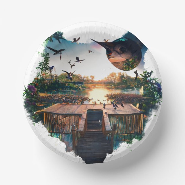 "Disposable Delights: Exploring the Sustainability Paper Plate (Front)