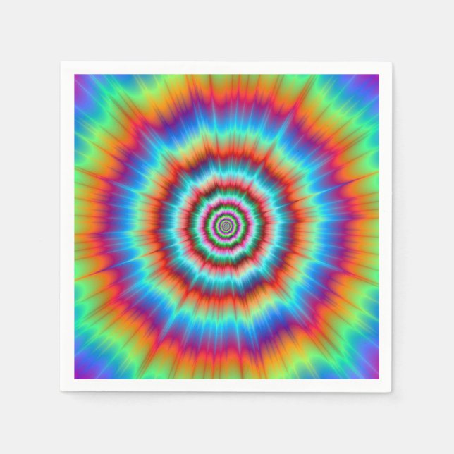 Disposable Napkins   Explosion in Blue and Orange (Front)