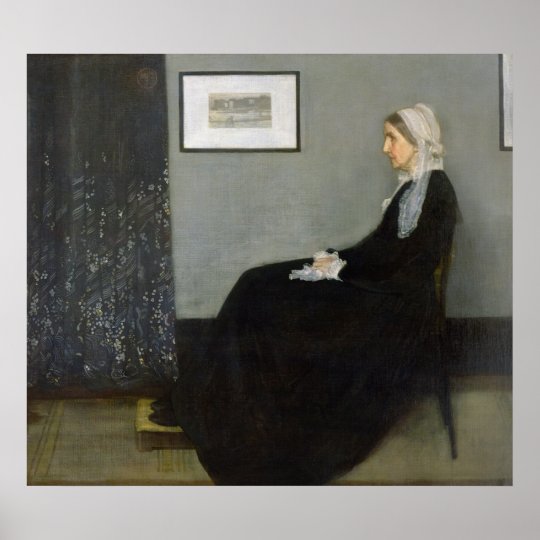 Disposition dans No.1 gris et noir Poster