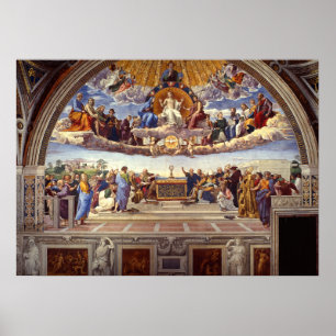 Disputation of the Holy Sacrament by Raphael Poster