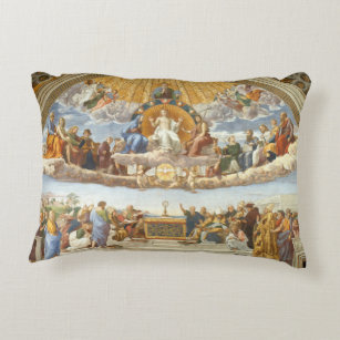 Disputation of the Holy Sacrament, Raphael Sanzio Accent Pillow