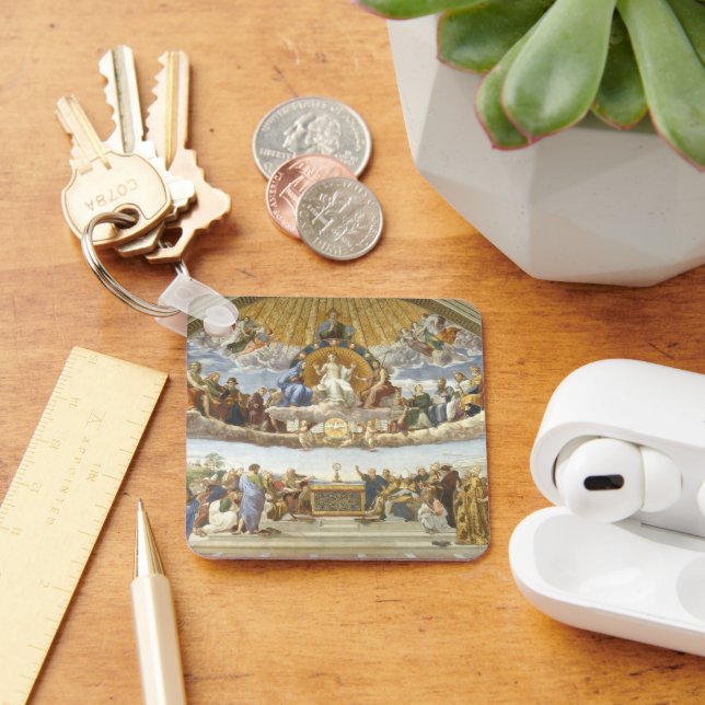 Disputation of the Holy Sacrament, Raphael Sanzio Keychain (Desk)