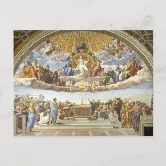 Disputation of the Holy Sacrament, Raphael Sanzio Postcard (Front)