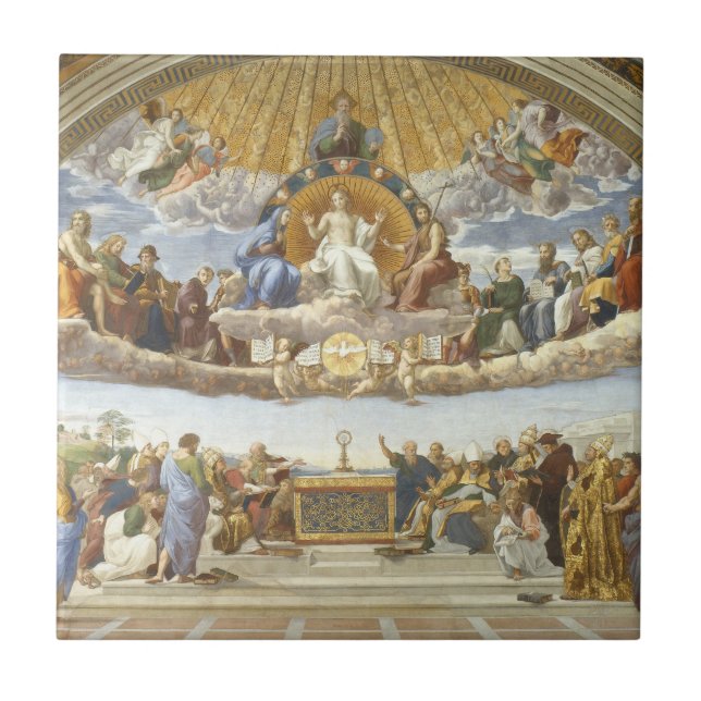 Disputation of the Holy Sacrament, Raphael Sanzio Tile (Front)