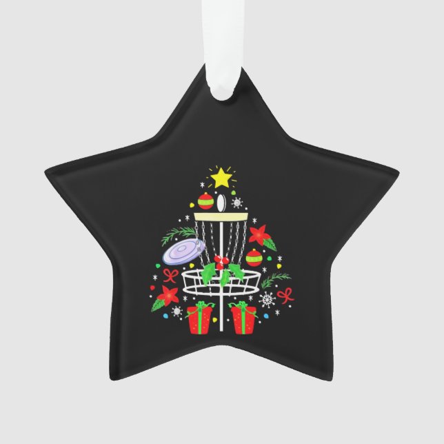 Disque Golf Frisbee Arbre de Noël Ornament Funny (devant)