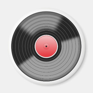 Disque vinyle L.P. Magnet rétro
