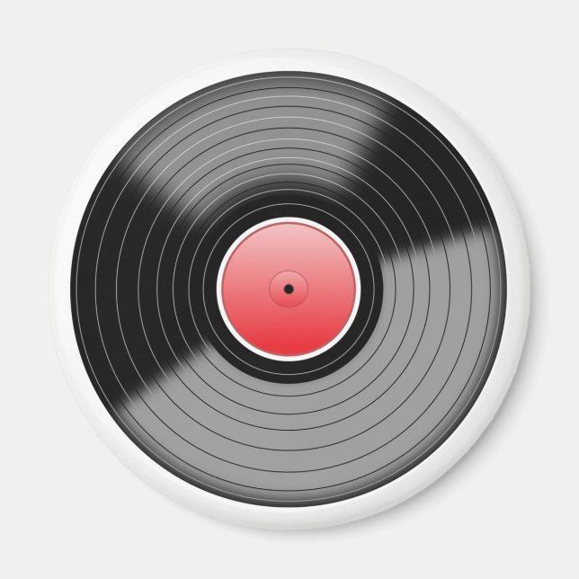 Disque vinyle L.P. Magnet rétro (Devant)