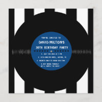 Disque vinyle rétro Invitations pour une fête d'an