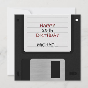 Disquette amusante Retro 80s Carte Anniversaire