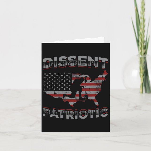 Dissent Is Patriotic Design Usa Flag Protest Resis Card (Front)