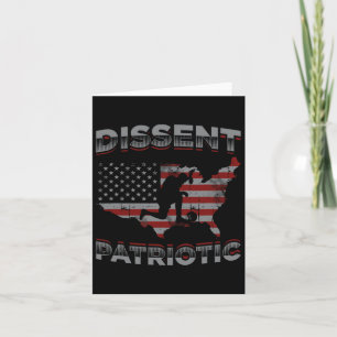 Dissent Is Patriotic Design Usa Flag Protest Resis Card