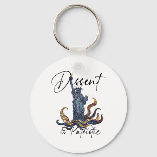 Dissent Is Patriotic Subtle Political Protest Merc Keychain