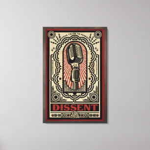 Dissent Stretched Canvas Print