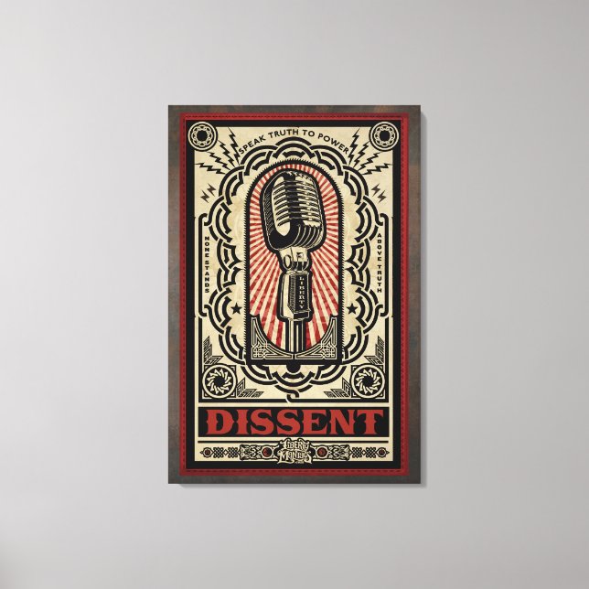 Dissent Stretched Canvas Print (Front)