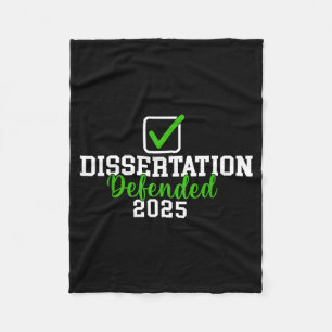 Dissertation defended 2025 for phd edd doctorate fleece blanket