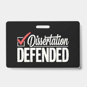 Dissertation Defended PhD Graduate Graduation Badge