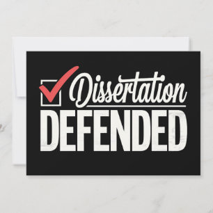 Dissertation Defended PhD Graduate Graduation Invitation