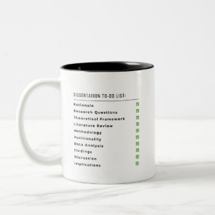 Dissertation to-do list mug