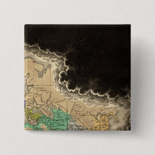 Dissolution of The Empire of Charlemagne 912 AD 2 Inch Square Button