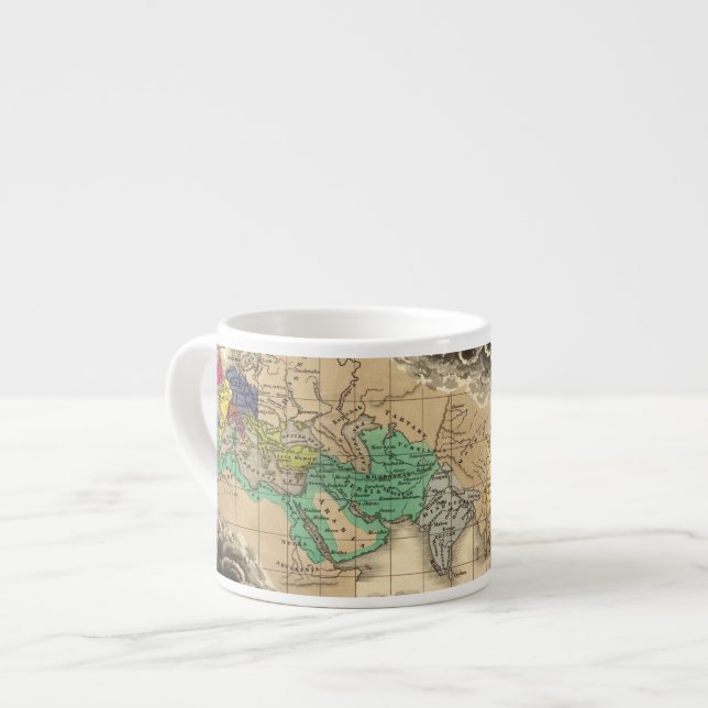 Dissolution of The Empire of Charlemagne 912 AD Espresso Cup (Front Left)