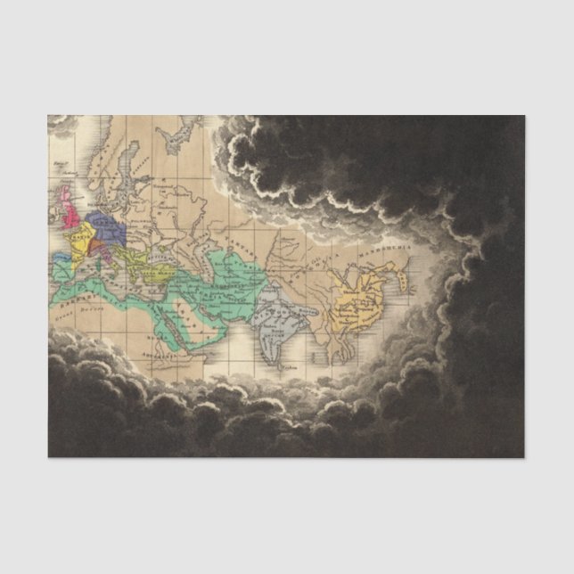 Dissolution of The Empire of Charlemagne 912 AD Tissue Paper (Front)