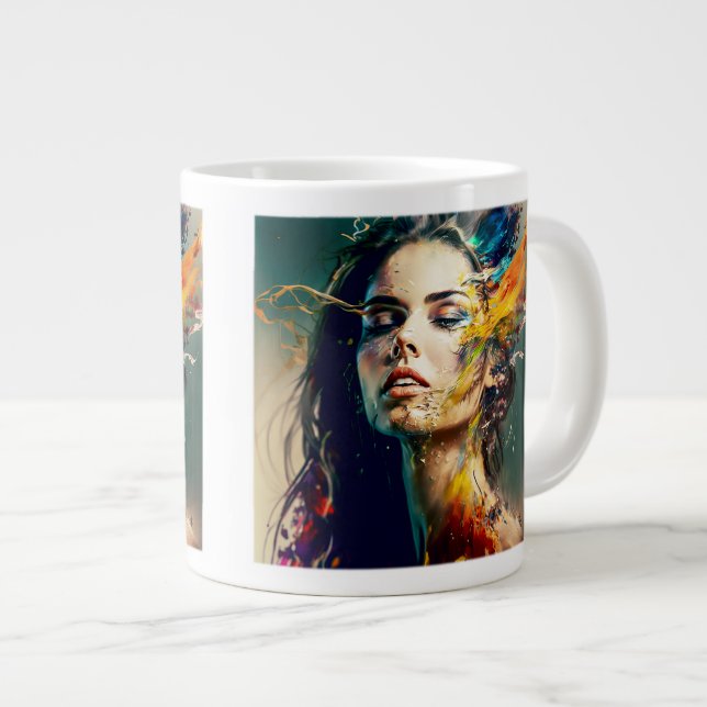 Dissolving Woman Jumbo Mug  (Front Right)